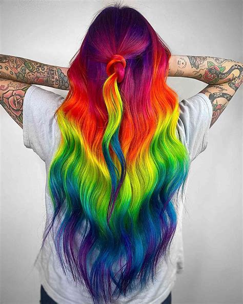 Rainbow Hair Dye .